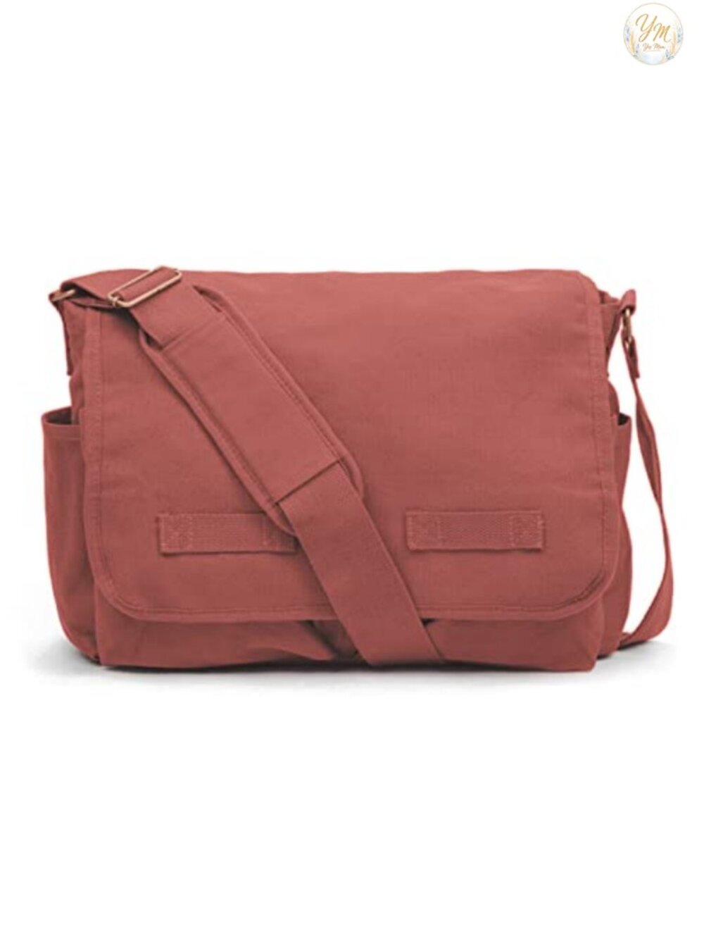 Heavyweight Cotton Canvas Messenger Bag Adjustable Strap Laptop Travel Shoulder